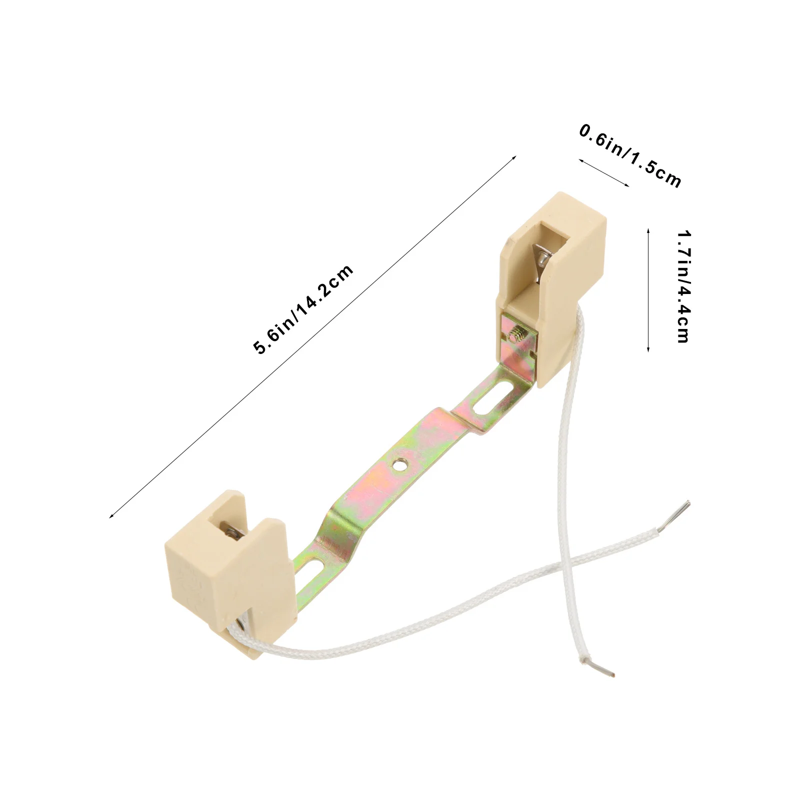 Support de lampe en céramique 118MM, 3 pièces, douille à Double extrémité de remplacement, Base en fil tressé, prise d'ampoule, pièces de lampe