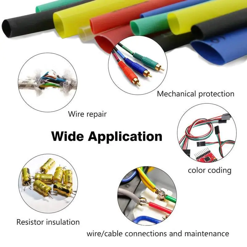 164/328/560/580 pezzi tubi termorestringenti 2:1 set di cavi avvolgenti per tubi in poliolefina multicolore
