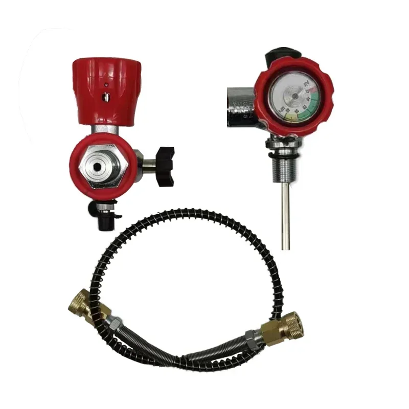 ACECARE 4500Psi 300Bar 3L Cilindro in fibra di carbonio Serbatoio ad alta pressione con regolatore di carica Stazione di riempimento per immersione HPA Scuba M18 * 1.5