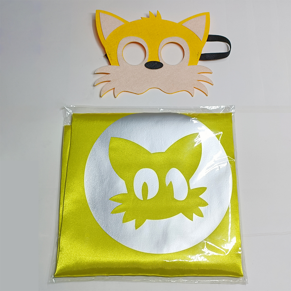 Crianças anime os ouriços máscara capa cosplay para crianças traje de aniversário roupas manto e capa desempenho