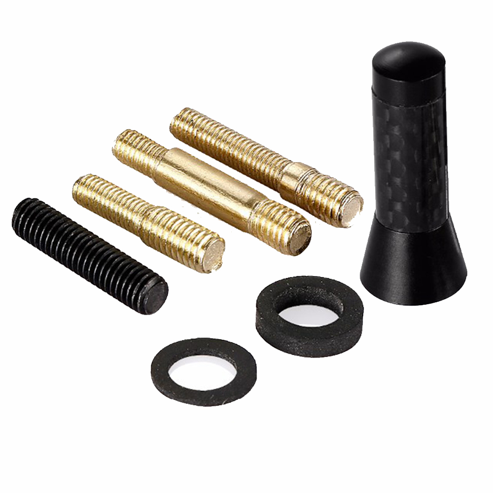Gloednieuwe Koolstofvezel Schroef Metalen Korte Stubby Mast Antenne Auto Styling Dakantenne Verbeterd Signaal Voor Benz Auto Accessoires