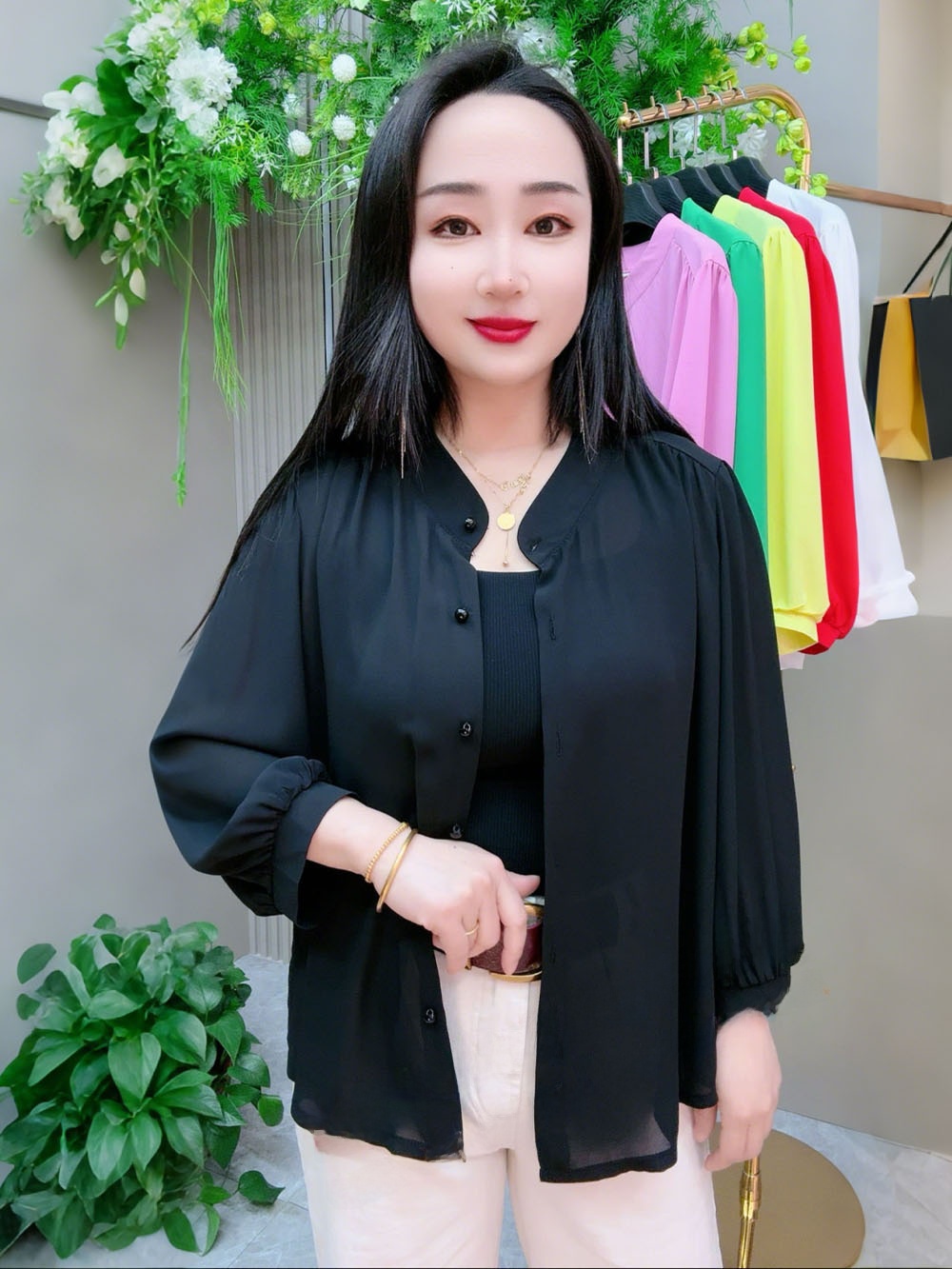 Csa Casual de Proteção Solar para Mães Plus Size, Estilo Moderno, Cardigan Aberto que Combate o Envelhecimento