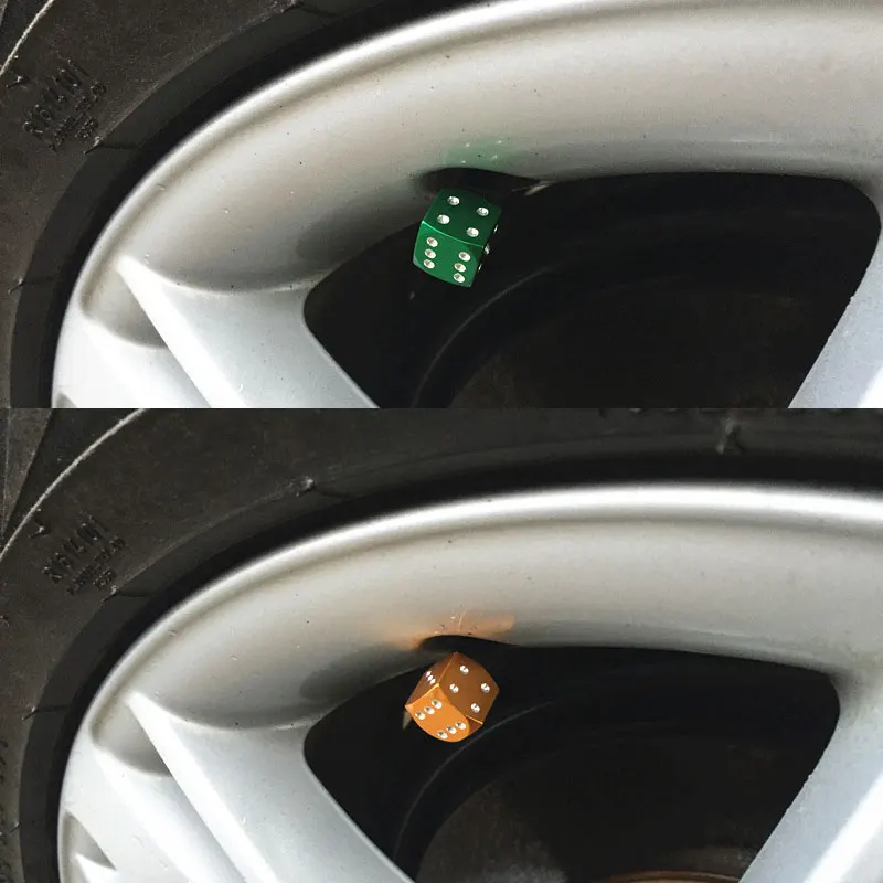 4 ピース/ロットアルミ合金車のスタイリング自動ダイスダストバルブキャップ車オートバイ電気自動車タイヤバルブダストキャップ