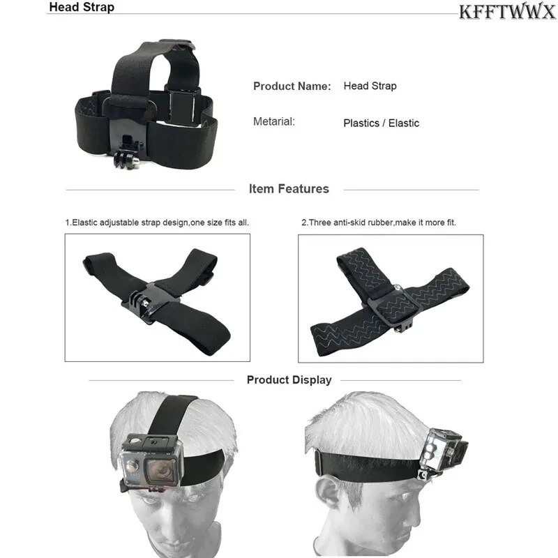 Kit de acessórios para gopro hero 13 12 11 10 9 preto 8 7 6 5 4 yi 4k sj4000 eken h9 akaso dbpower cinta tripé montagem go pro câmera
