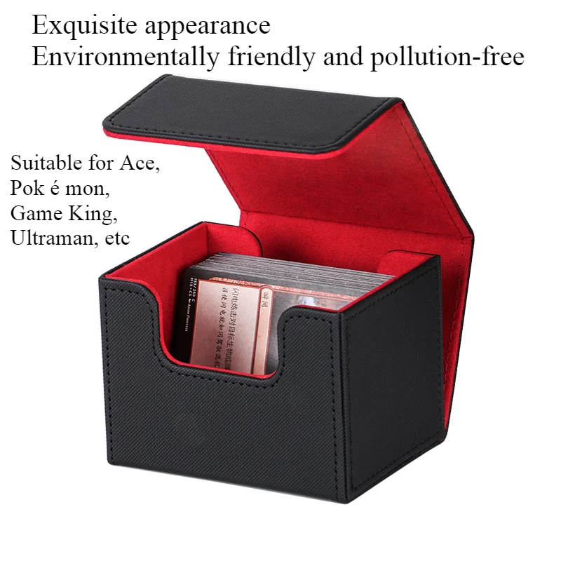 100+ Trading Card Deck Box Sammelkartenspielzeug mit Magnetverschluss Spielkarten Aufbewahrung Spielkartenetui Schutz für Brettspiel