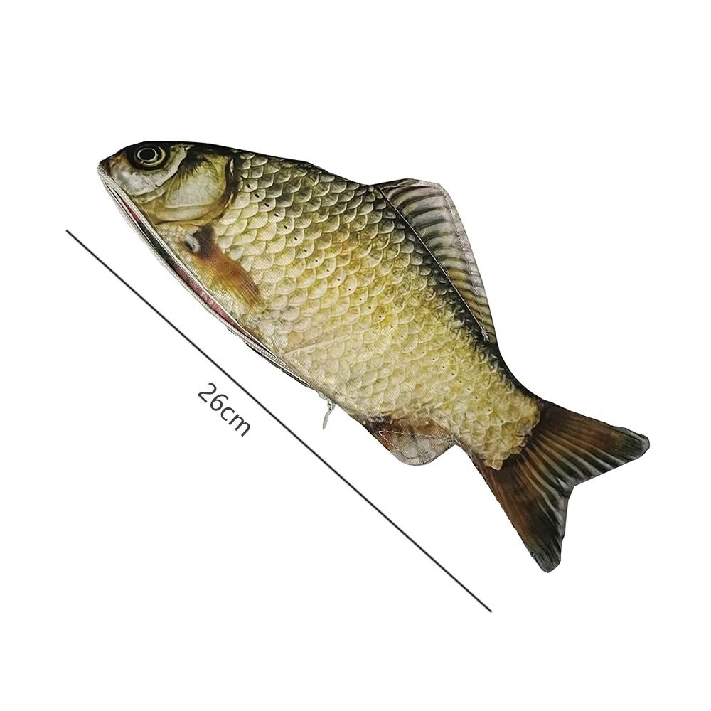 Cartoon Große Kapazität Stift Tasche Simulierte Karausche Multifunktionale Bleistift Fall Schreibwaren Veranstalter Student