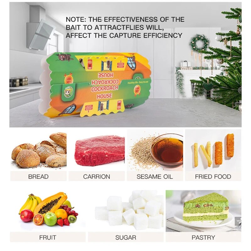5 Stück Kakerlakenfalle, Wohnzimmer, Küche, Schlafzimmer, Restaurant, Lagerhaus verfügbar, Kakerlaken, Ameisen, Spinnen, Insektenbrett