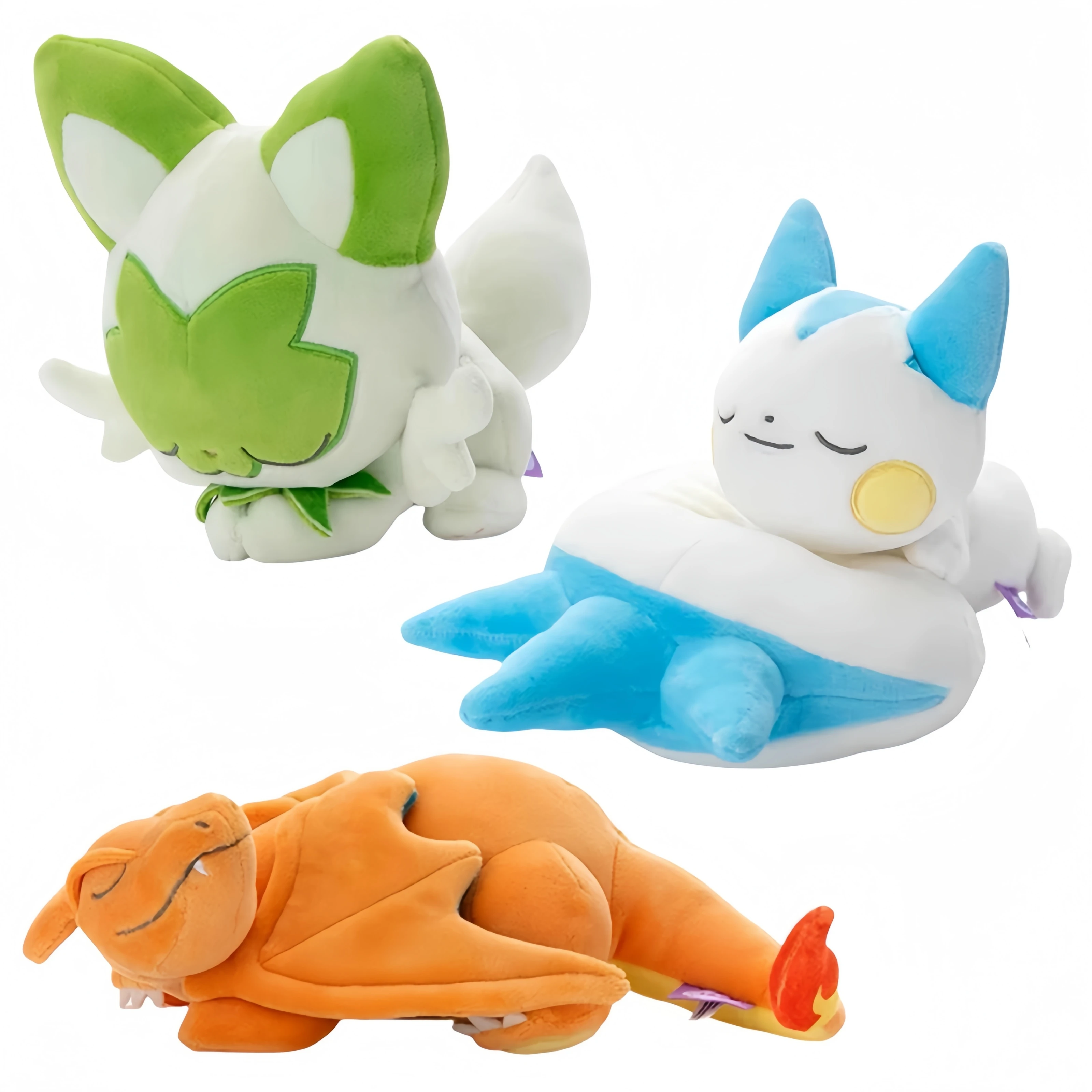 Pokemon Pikachu Sleeping Series Gengar Plüsch Sprigatito Pachirisu Gefüllte Puppe Charizard Peluche Spielzeug Hobbys Weihnachtsgeschenk