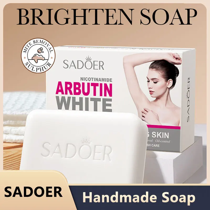 Sabonete artesanal SADOER Niacinamida e ácido kójico – limpador esfoliante suave e iluminador para um mesmo tom da pele e cuidados inchaço