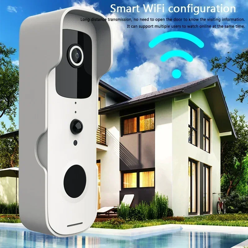 Sonnette vidéo intelligente étanche Vision nocturne visionneuse de porte 1080P FHD caméra interphone visuel numérique WIFI 2.4G Tuya sonnette de porte