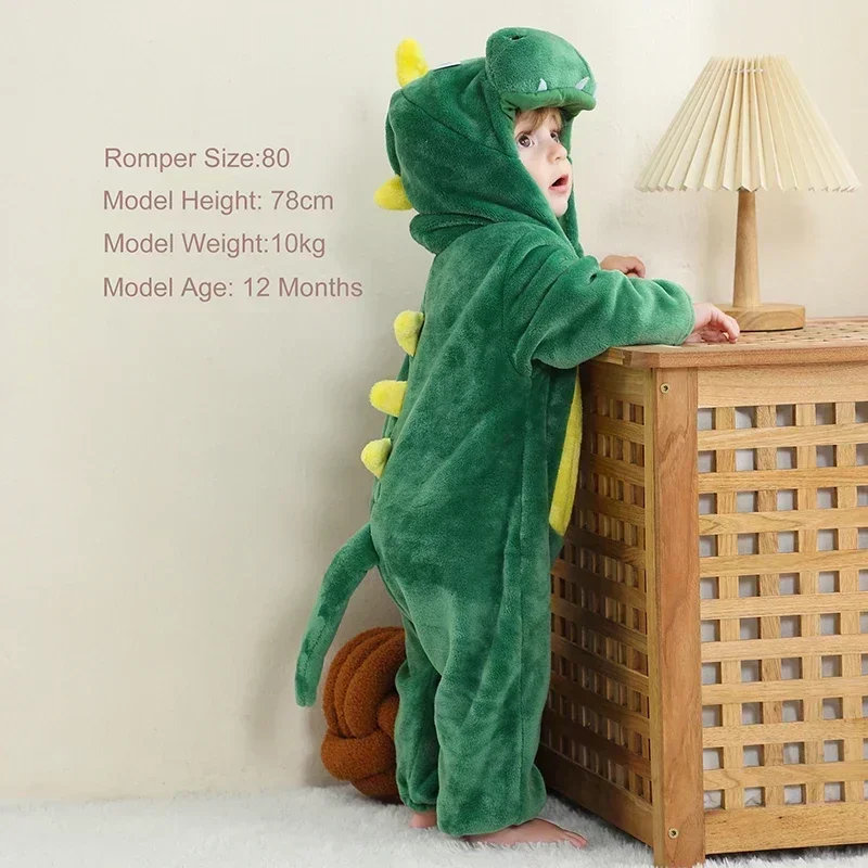 Bé Rompers Mùa Đông Trang Phục Dép Nỉ Cho Bé Gái Bé Trai Tập Đi Cho Quần Áo Trẻ Sơ Sinh Trẻ Em Tổng Thể Động Vật Gấu Trúc Hổ SƯ TỬ KỲ LÂN Ropa Bebe