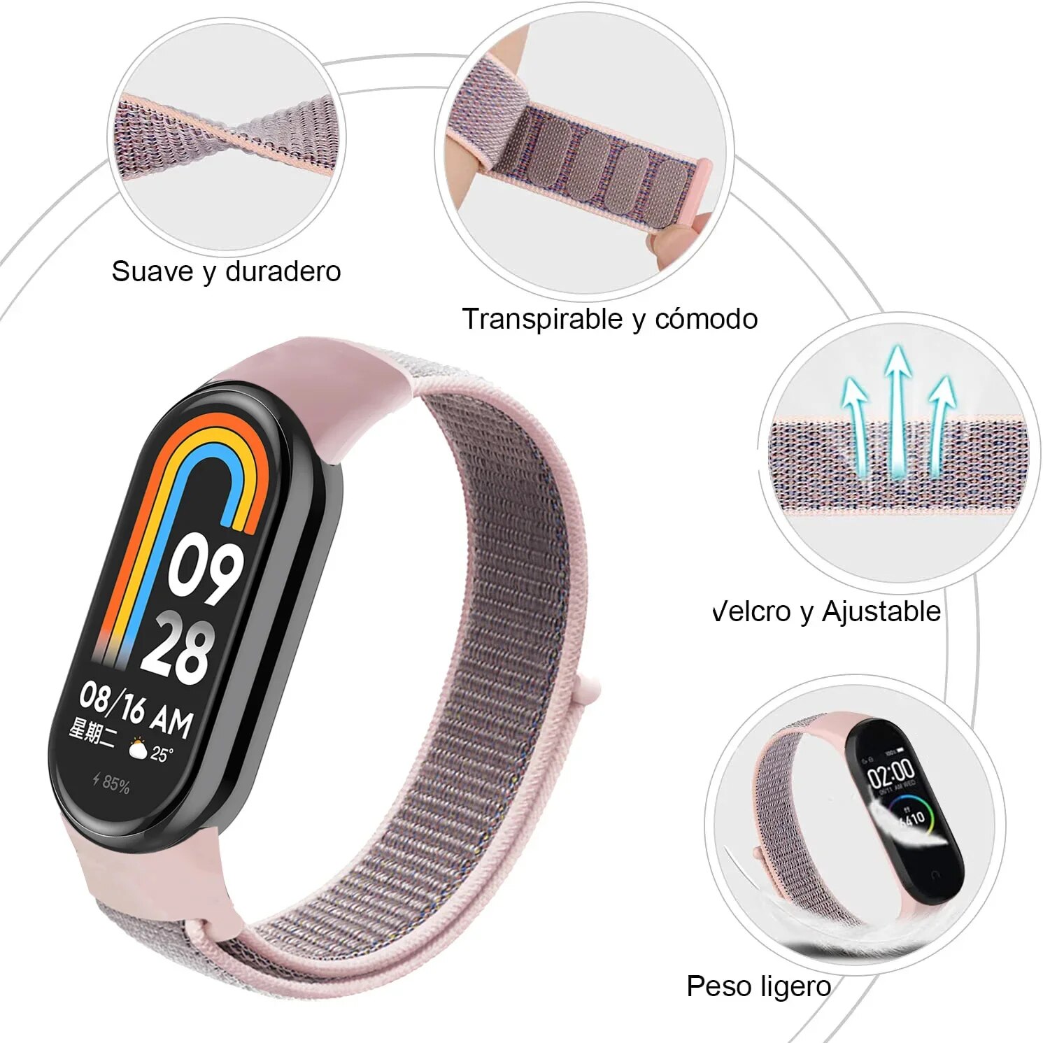 High Quality Sports Breathable Nylon Watch Strap Band For Xiaomi 8 Watch