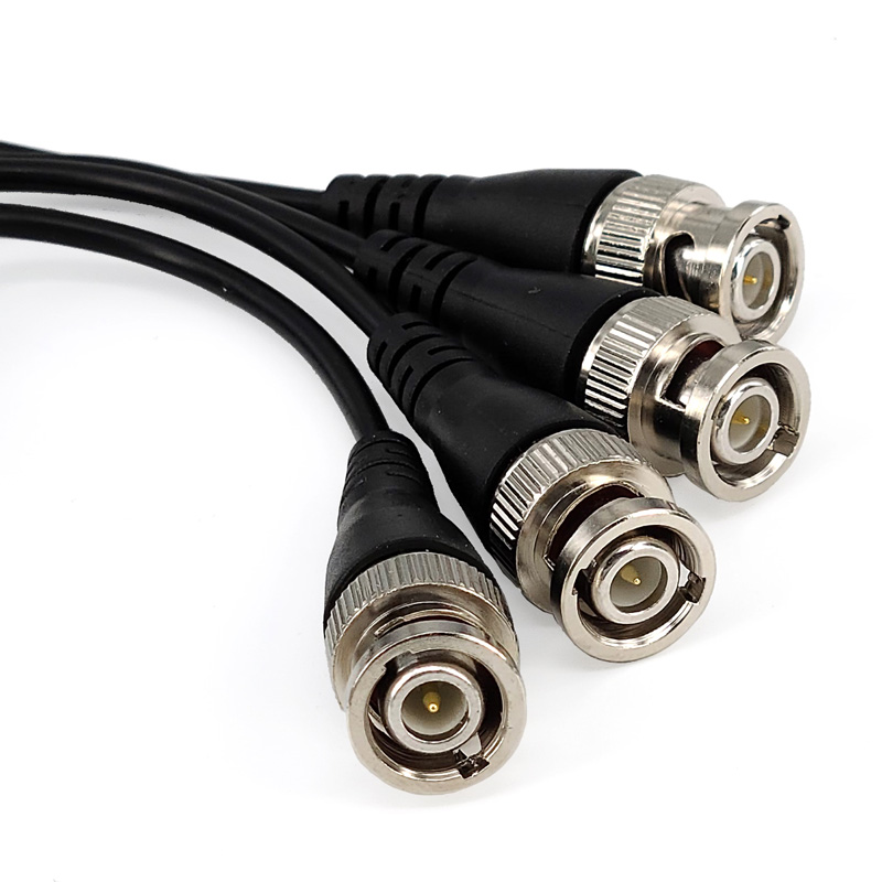 4 Channels HD Passive Video Balun With Cable, BNC to RJ45, Twisted Pairs Support CVI/TVI/AHD Analog Signal by UTP Cable For CCTV