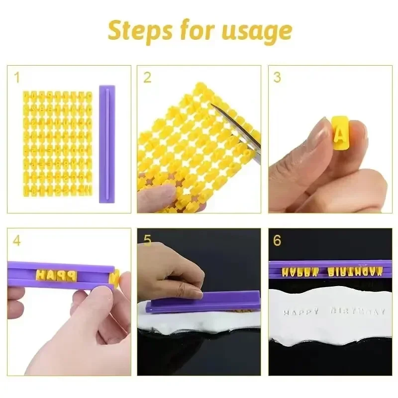 เซรามิคศิลปะตัวอักษรจํานวนตัวอักษร Polymer Clay เครื่องมือ Presser embosser แม่พิมพ์ซีล DIY ลายนูนเครื่องปั้นดินเผา Solid Rod เครื่องมือ
