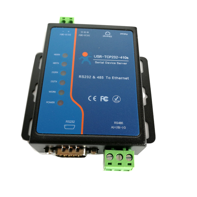 Adaptador Ethernet de serie Usr-Tcp232-410S RS232/RS485, dispositivo IP, servidor, convertidor Ethernet, compatible con DHCP/DNS