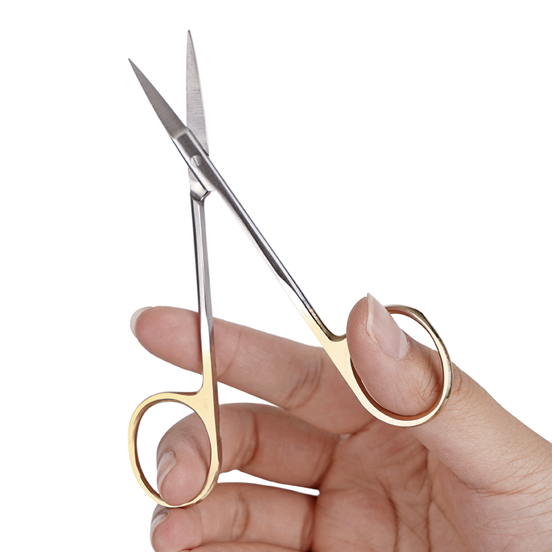 1pc ステンレス鋼歯科外科はさみストレートと湾曲したはさみ鉗子医療ツール歯科手術器具