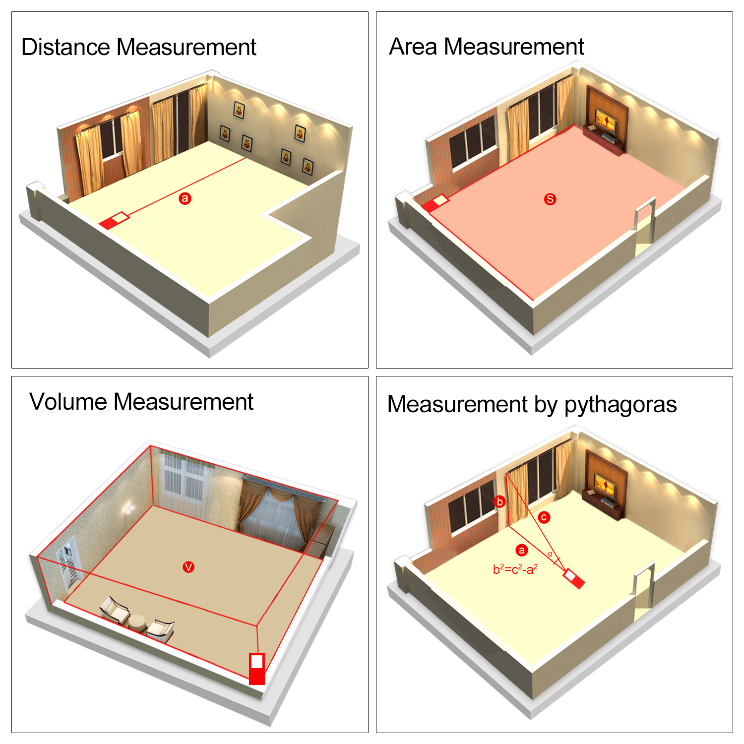 Mileseey laser entfernungs messer d2 40m 60m 120m m laser bandmaß doppelte horizontale blase digitales roulette
