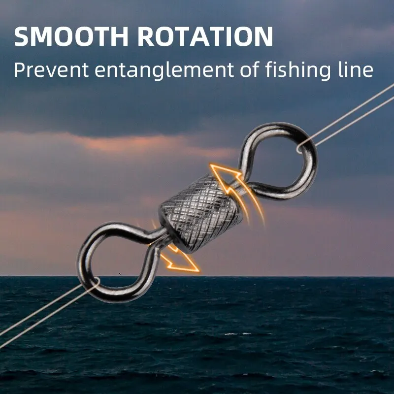 MEREDITH-rodamientos giratorios de pesca, accesorios de pesca de carpa, 50 unids/lote