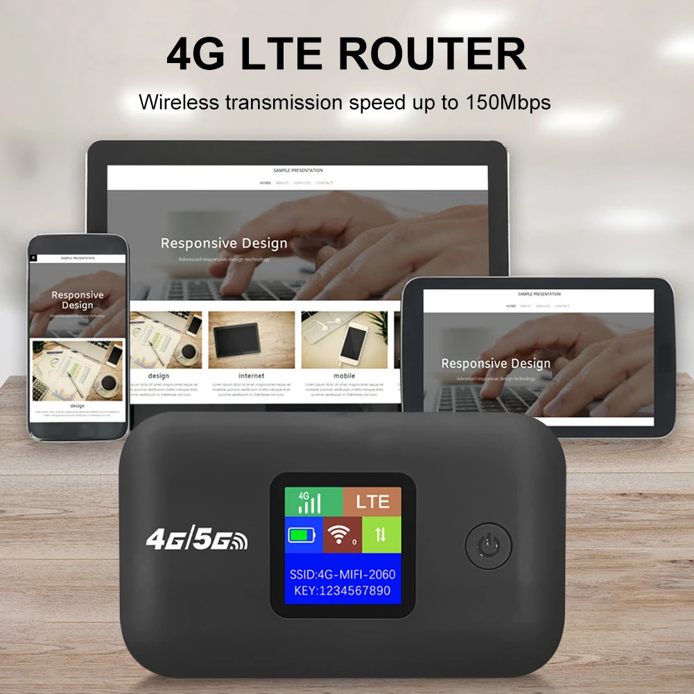 Pocket Wireless WiFi 150Mbps Mini Outdoor WIFI Hotspot 3000mAh Mini Mobile Hotspot with SIM Card Slot Mobile Pocket WiFi Router