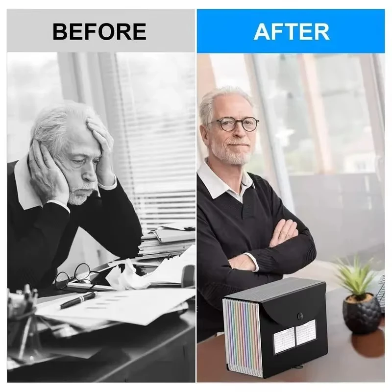 13/25 Zakken Accordian Bestand Uitbreiden Bestandsmap Organizer Archiefdoos Draagbare Kleurrijke Papier/Bill/Quipt/Document houder