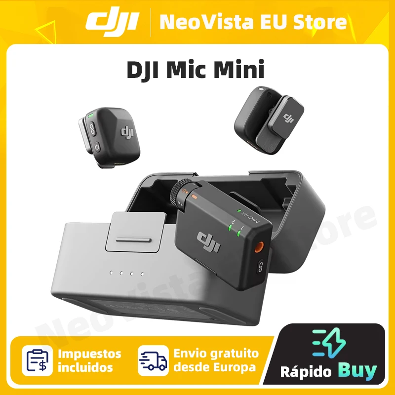 DJI Mic Mini 2TX 1RX dodaj etui z funkcją ładowania Dwupoziomowa aktywna redukcja szumów 48-godzinna praca Wysokiej jakości stabilna transmisja dźwięku