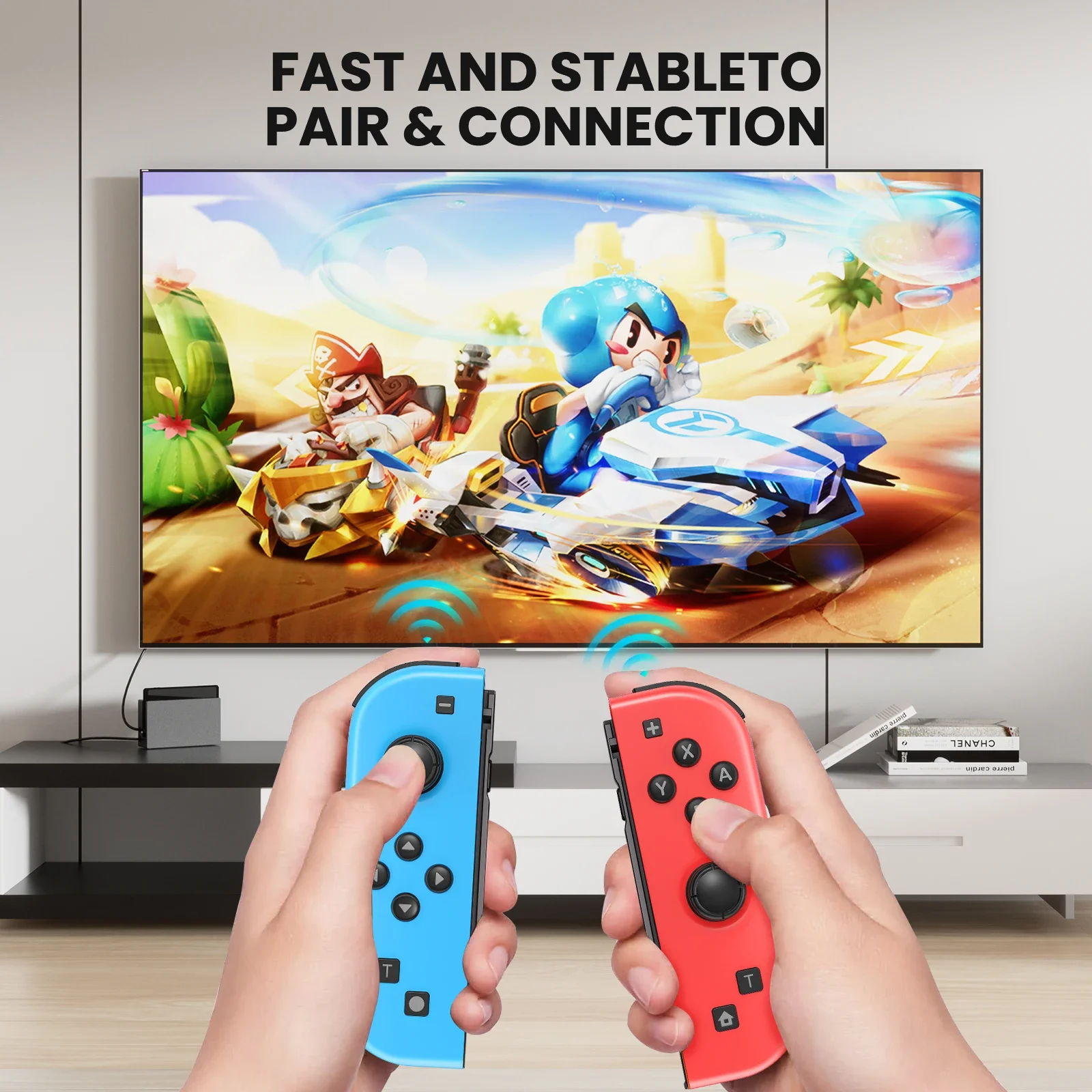 Joycons Gamepad para Nintendo Switch/Lite/Oled/Ios/Android controlador inalámbrico Bluetooth Joystick con consolas de videojuegos Trubo