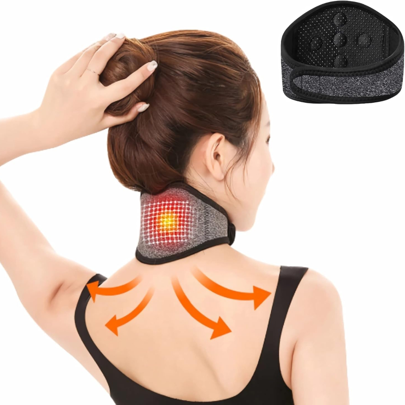 Soporte de cuello con autocalentamiento, masaje Cervical magnético para relajación y calidez, sin necesidad de electricidad, reutilizable