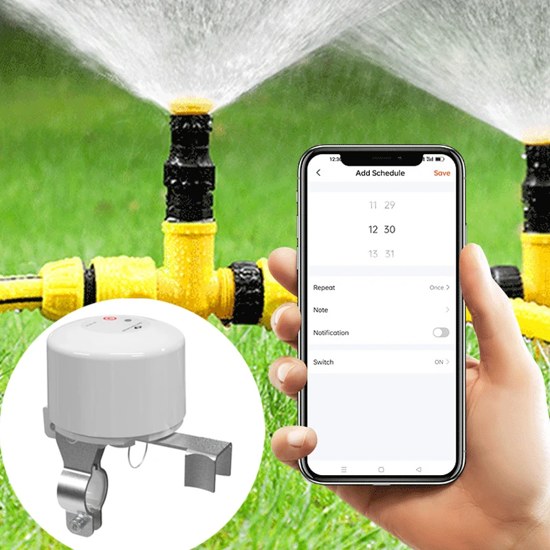 Válvula inteligente de Gas y agua con WiFi, temporizador de Control automático de encendido y apagado, compatible con Alexa y asistente de Google, Tuya, DN15, DN20