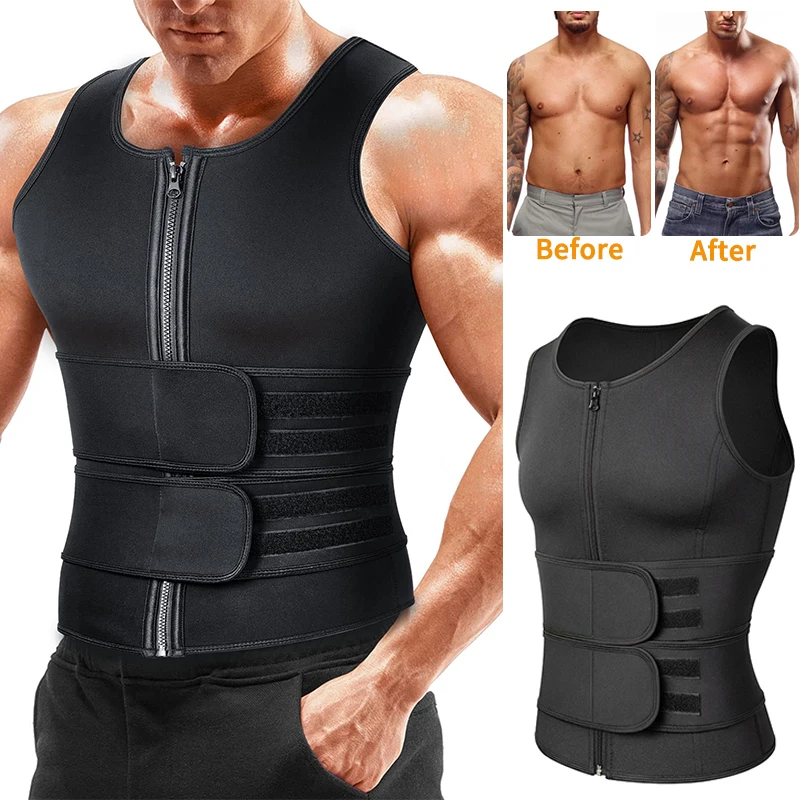 Vensslim Men Body Shaper Waist Trainer Vest Slimming Shirt Sauna Sweat Compression Undershirt Shapewear Fat Burner Workout Tops