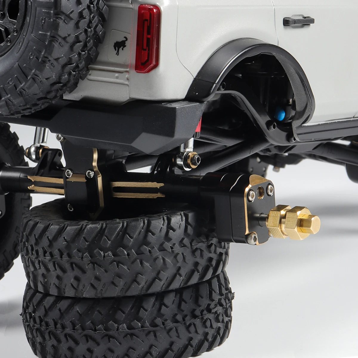 CNC Brass 7mm Hex Hub Extenders with Nuts for 1/24 RC Crawler Car SCX24 C10 Gladiator Bronco AX24 1.0 Inch Wheel Rims Upgrade