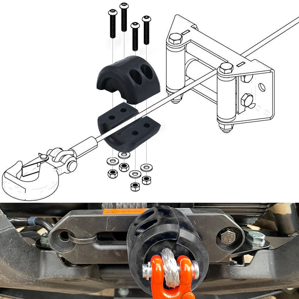 Para atv utv guinchos universal cabo de guincho gancho rolha guincho de borracha corda linha saver guinchos para atv utv guinchos 1/2 "cabo