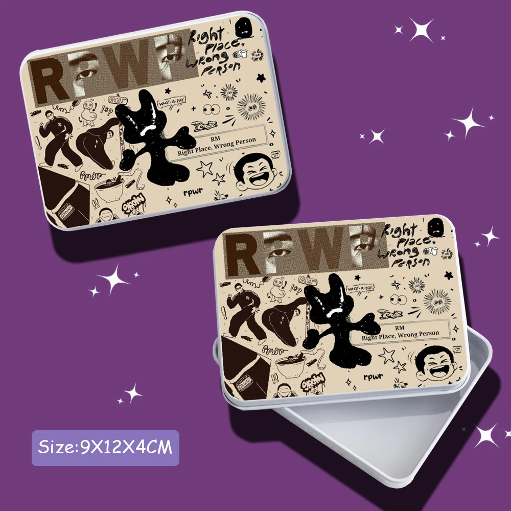 Kpop フォトカード収納ボックス JIMIN MUSE アルバム LAYOVER V JIN HAPPY ロモカードブリキ缶ケースボックスコインヘッドフォン収集ボックス