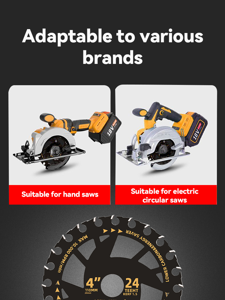 Lâminas de serra de lítio economizador de energia de 5/5,5 polegadas, lâminas de serra de corte de madeira de lítio eficiente, carpintaria, liga específica ﻿