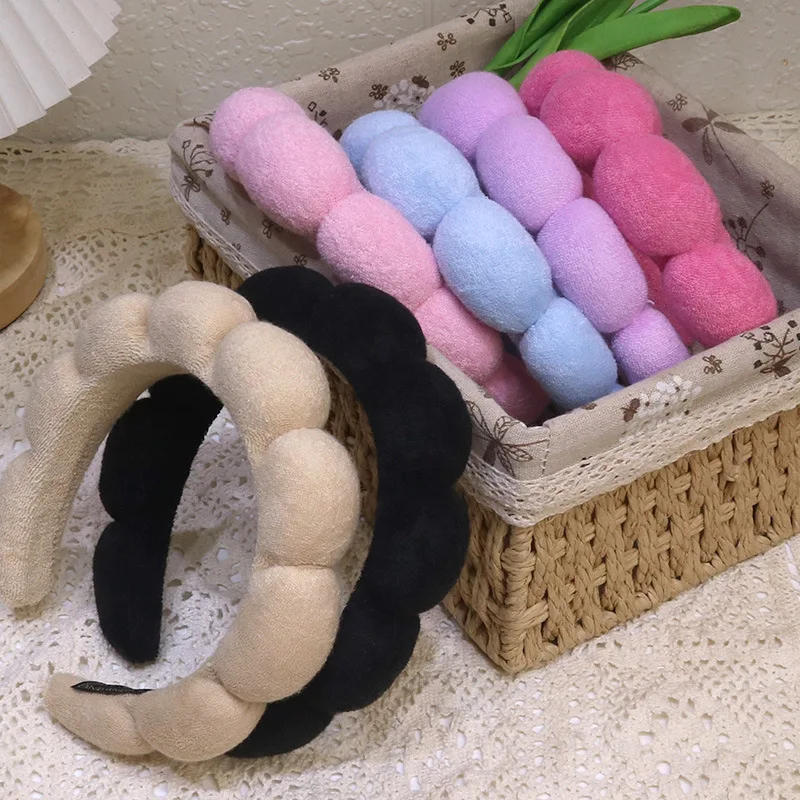 Moda esponja bandana para mulheres acessórios de cabelo multifuncional cabeça banda para rosto lavagem maquiagem remoção chuveiro faixa de cabelo