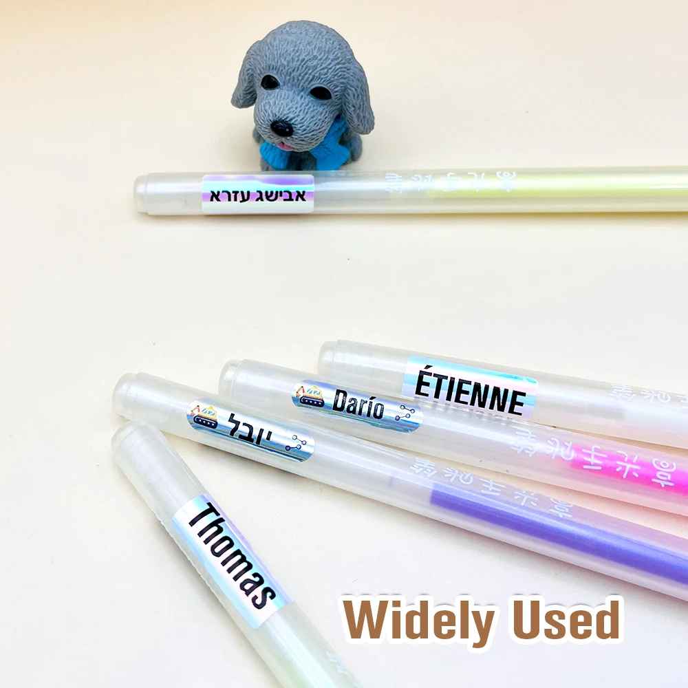 Kawaii กันน้ําชื่อแท็กสติกเกอร์ที่กําหนดเองกาวเครื่องเขียน Decals ปรับแต่ง First ชื่อป้ายสําหรับเด็กขวด