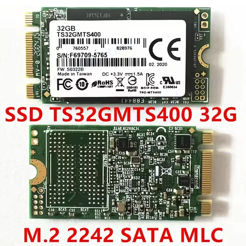 Unidad de estado sólido original 32GB 64GB 2242 protocolo SATA3 M2 MLC Cache independiente granular NGFF SSD TS32GMTS400