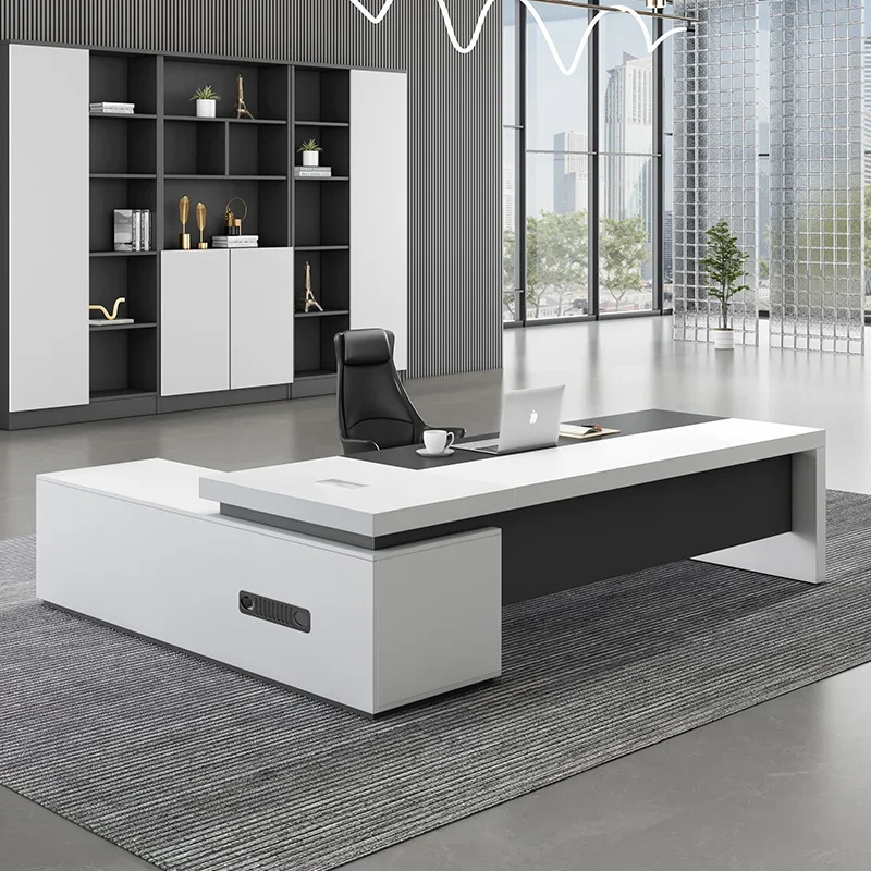 Organizer Office Desk Wall Cabinet Drawer White Table Workshop Computer Customised Cable Box Bureaux De Bureau Office Furniture