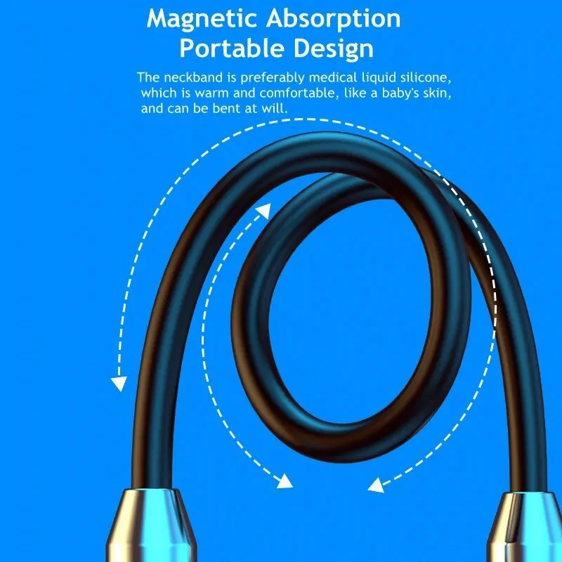 Bluetooth 5.0ワイヤレス防水ヘッドセット,hifiネックバンドヘッドセット,9dステレオシリコン,スポーツヘッドセット,ホルターヘッドセット,磁気ヘッドセット
