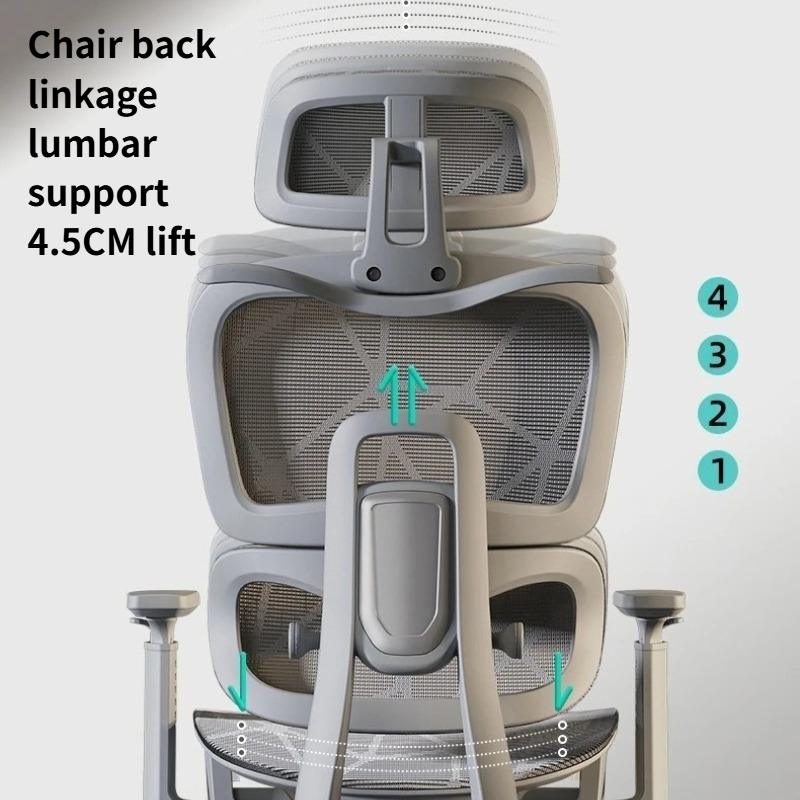 Ergonomic Chair Office Chair Computer Armchair 3D Headrest Advanced Leg Rest Anime Gamer Bedroom Adjustable Armrests