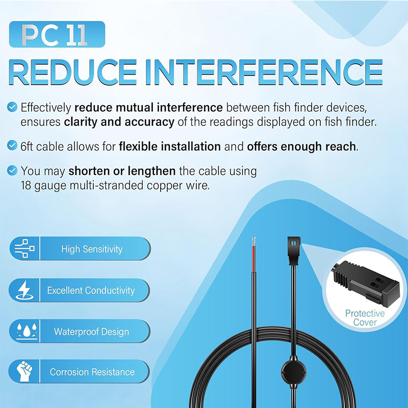 PC 11 フィルター付き電源ケーブル 720057 -1 ハミンバード全ヘリックス 8/9/10/12/15,800/900/1100 シリーズ、797、798 に適合 (6 フィート、防水)