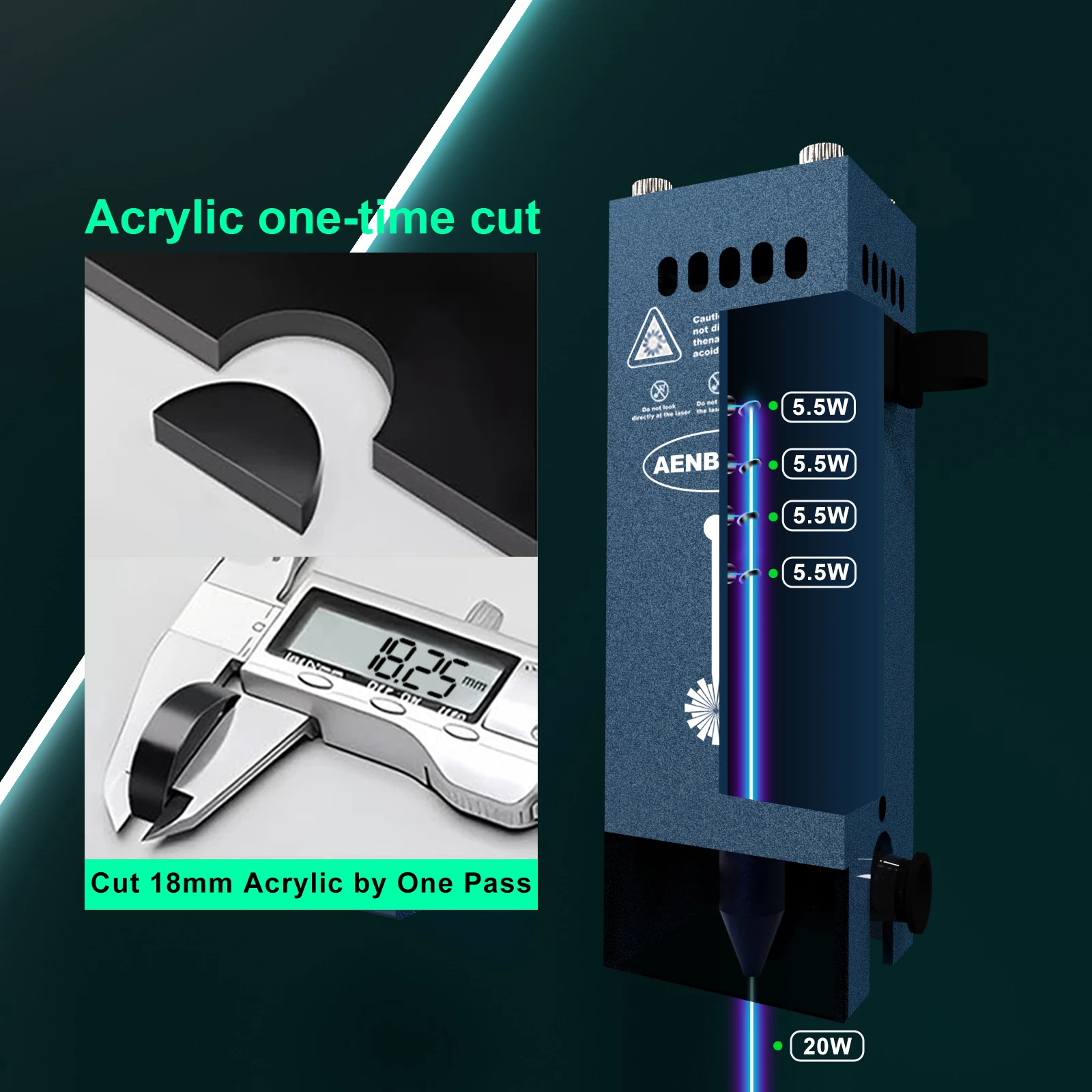AENBUSLM 20W Laser Engraving Head Laser Engraver Nozzle Laser Module Laser Cutting Machine Laser Cutter CNC Woodworking Tool