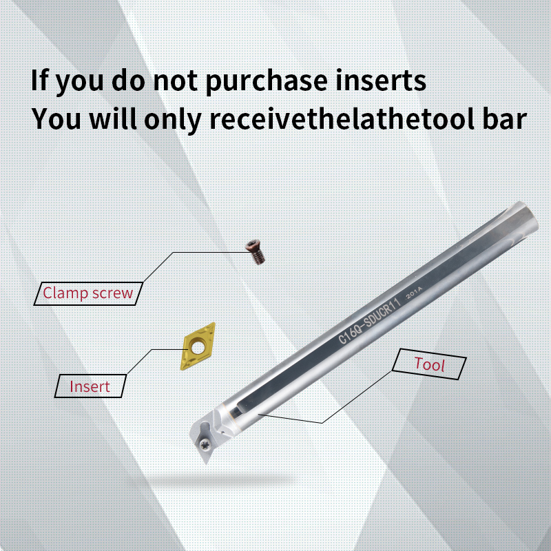 Nội Bộ CoolingTungsten Dao Cắt Bằng Thép Thanh C10K/12M/16Q -SDUCR/SDQCR Lỗ Trong Dụng Cụ Xoay DCMT carbide Lưỡi Dao Tiện Dụng Cụ