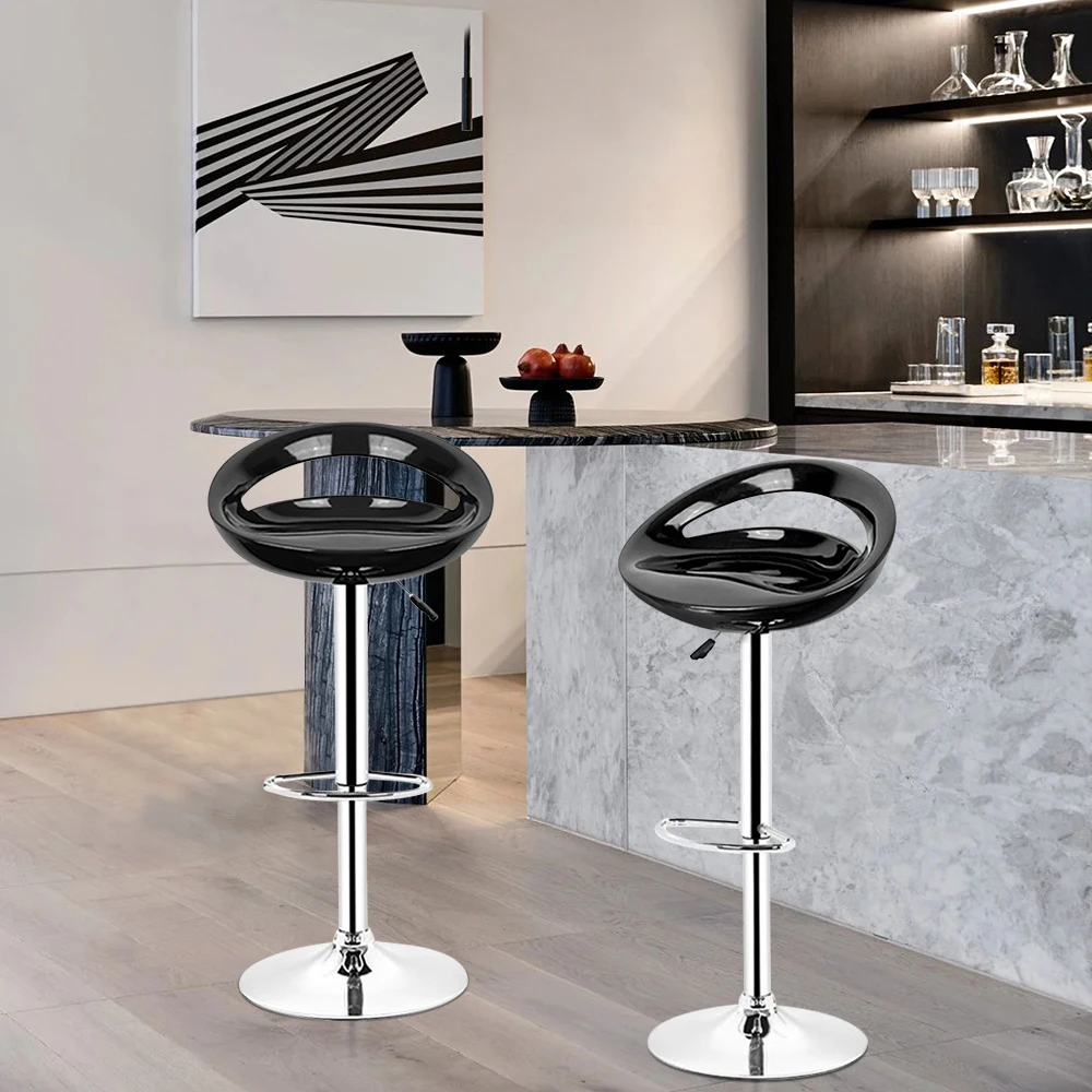 Set di 2 sgabelli da bar, sgabello da bar imbottito con schienale, regolabile in altezza, sgabello da bancone per cucina, sala da pranzo