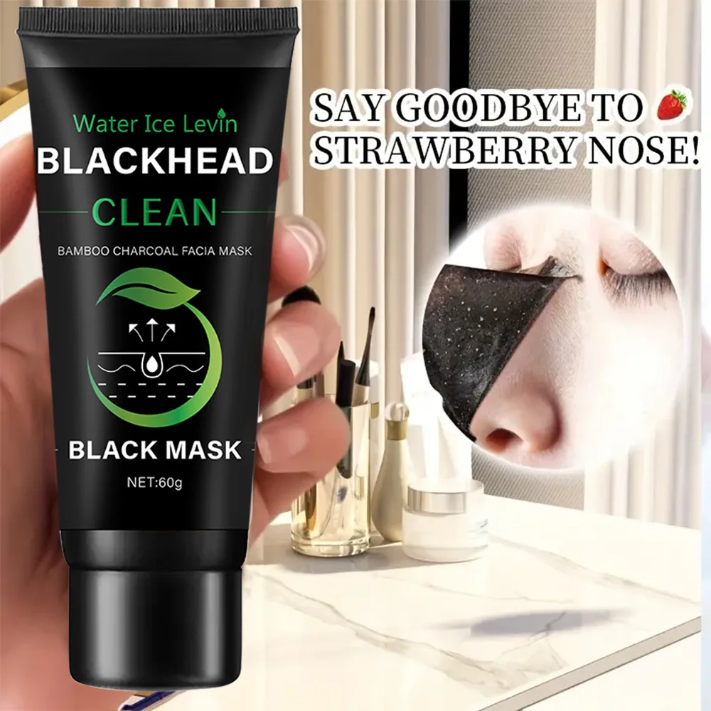 Bamboe Houtskoolvezelmasker Mee-eter verwijderen Diep masker Diepe reiniging Reiniging Exfoliërend masker Behandeling Zwart masker