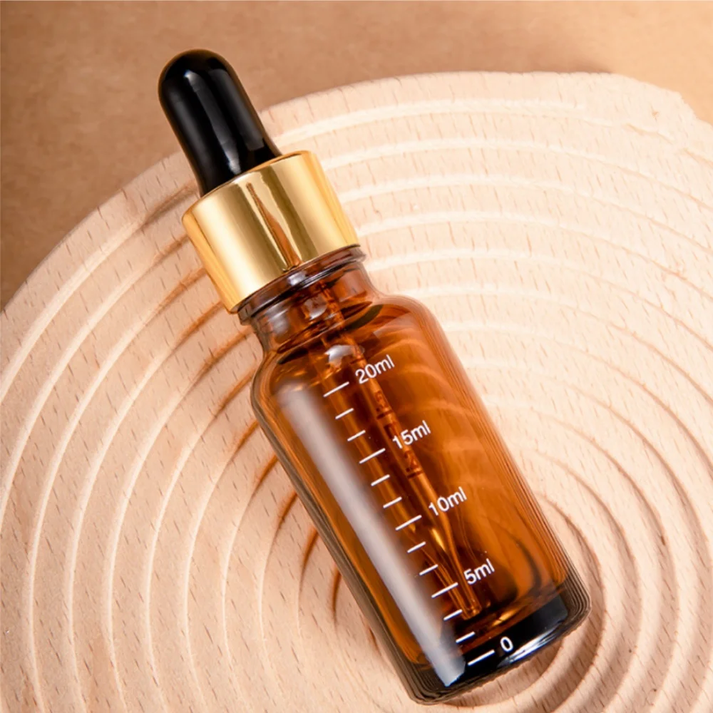 5ml 10ml 15ml 20ml 30ml 50ml 100ml Amber Glass Dropper Bottle Essential Oil Liquid Container Refillable Empty Sample Bottle