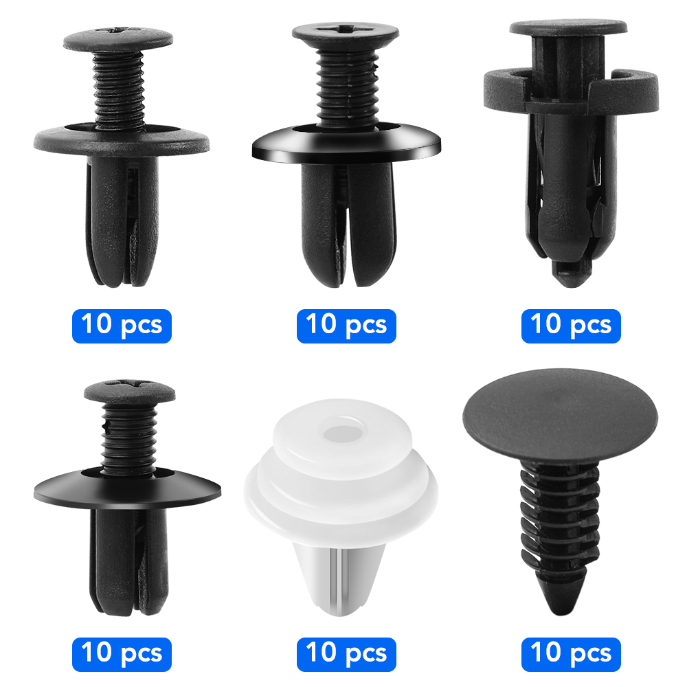Clip de sujeción automático para coche, accesorio mezclado para Peugeot 206, 308, 407, 207, 3008/2017, 2008, 208, 508, 301, 306, 408, 106, 107, 607, 405, 60 piezas, 6 tamaños