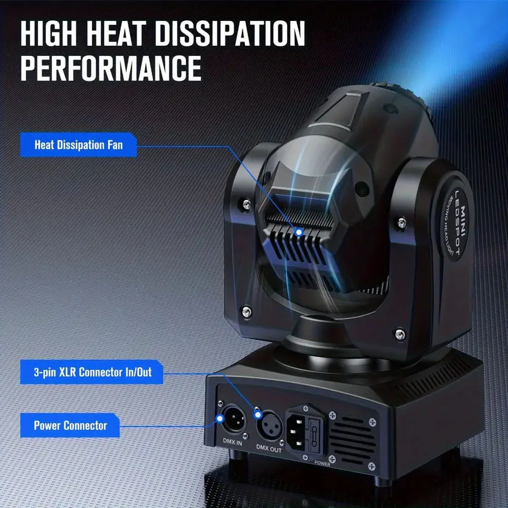 80W 360° °   Ruchome głowice DJ na imprezy disco, światła sceniczne 8*8 wzorów RGB DMX512 sterowane dźwiękiem, oświetlenie ambientowe dla publicy na wesela i do klubów.