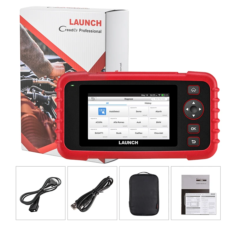 Starten Sie X431 CRP129X OBD2-Scanner, Codeleser, Diagnosetools, Motor, ABS, SRS, AT, Öl, SAS, EPB, TPMS, Reset Creader129X, OBDII-Start