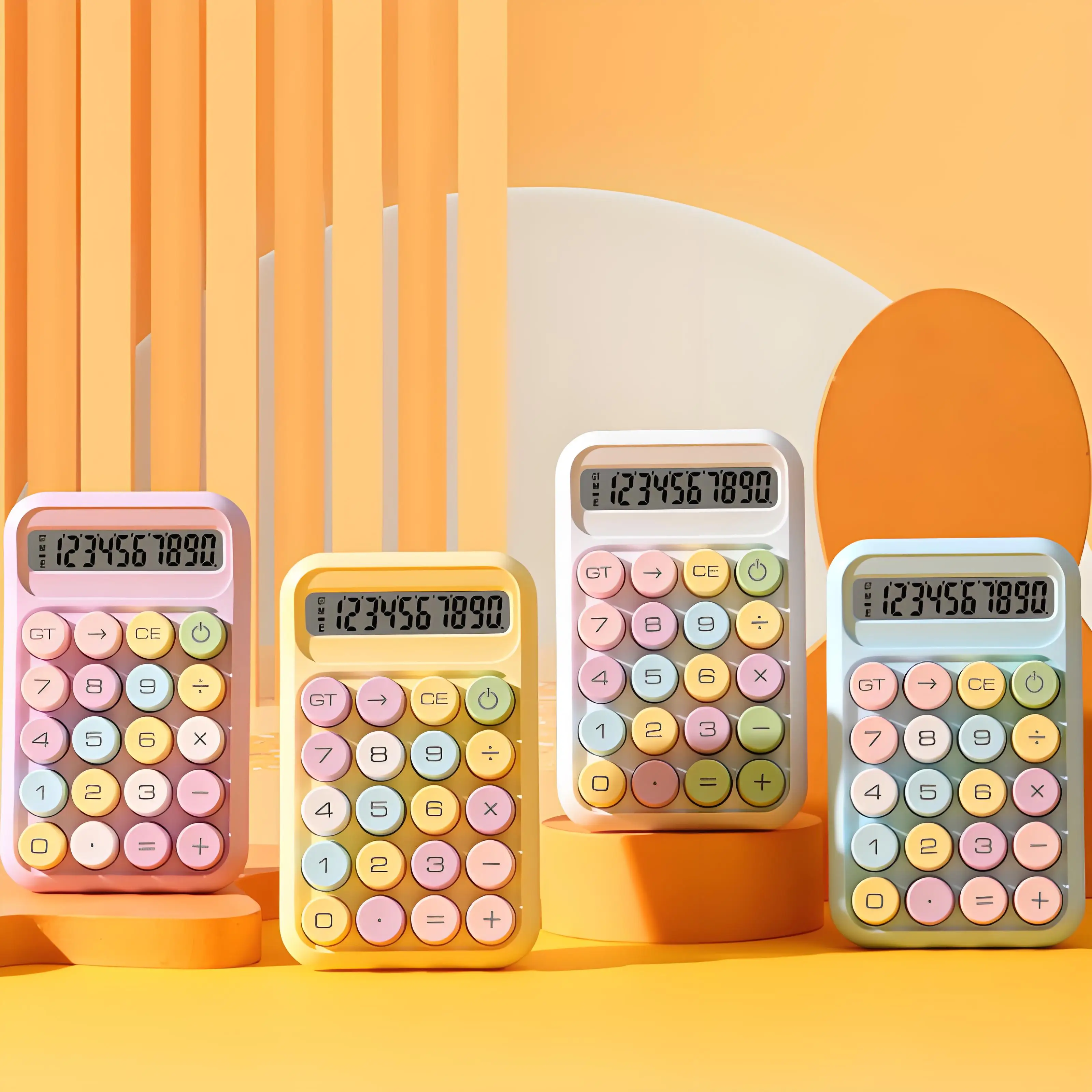 1 calcolatrice con suono clic a pulsante grande, calcolatrice da tavolo con pulsanti numerici, calcolatrice per uso ufficio o scolastico