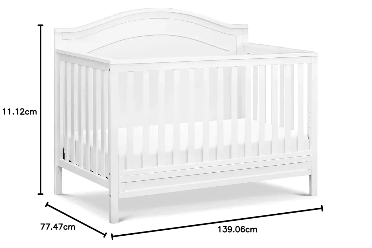 DaVinci Charlie 4-in-1 Convertible Crib in White, Greenguard Gold Certified